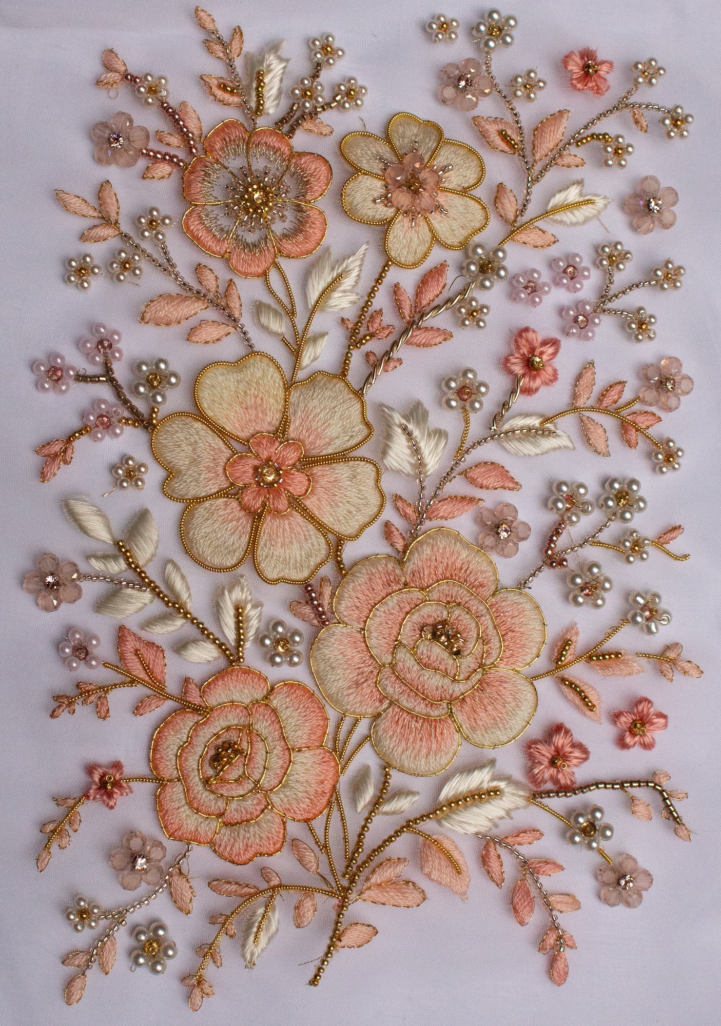 Hand and Lock School Hand Embroidery Course - Haute Couture Floral Embellishment 