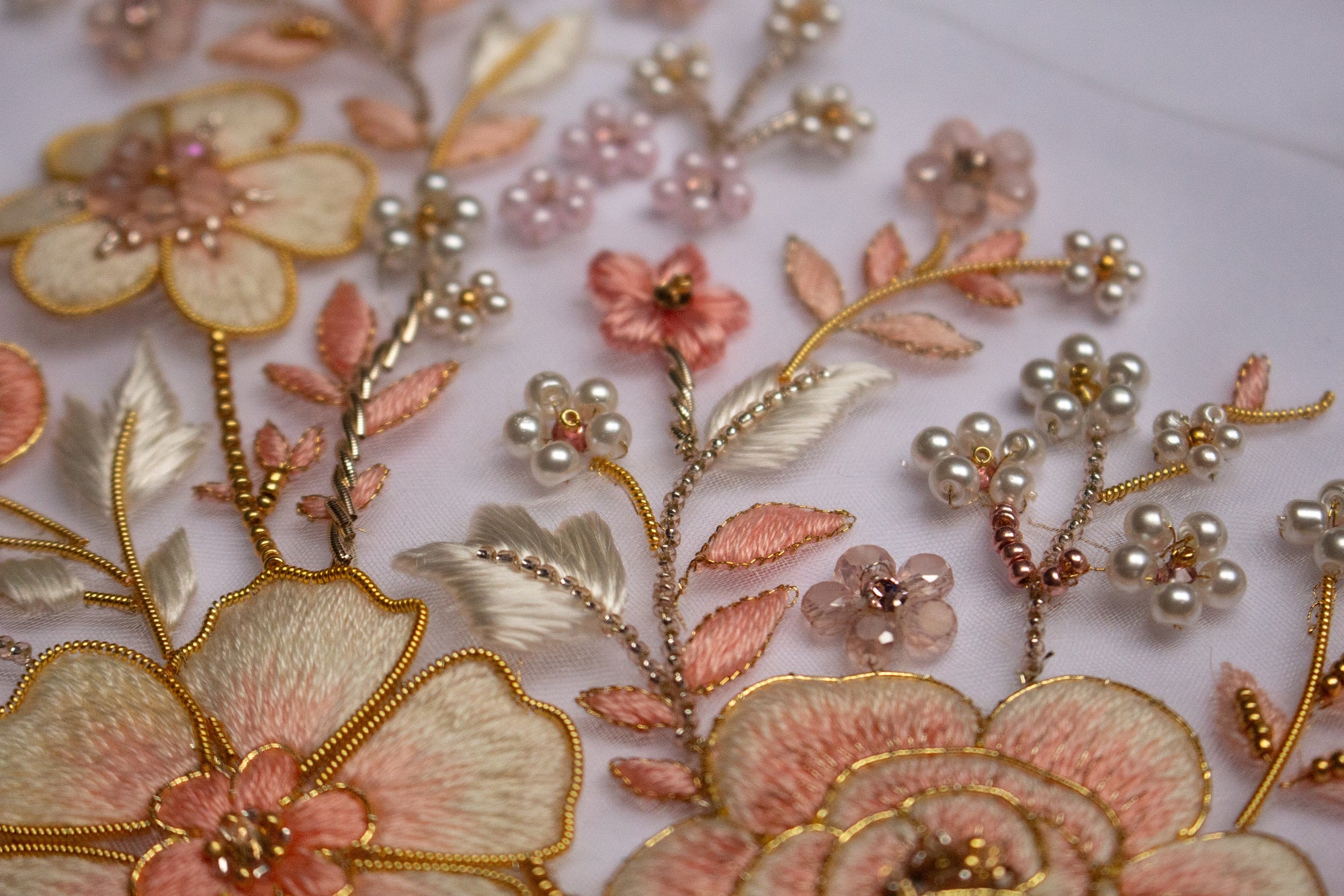 Hand and Lock School Hand Embroidery Course - Haute Couture Floral Embellishment 