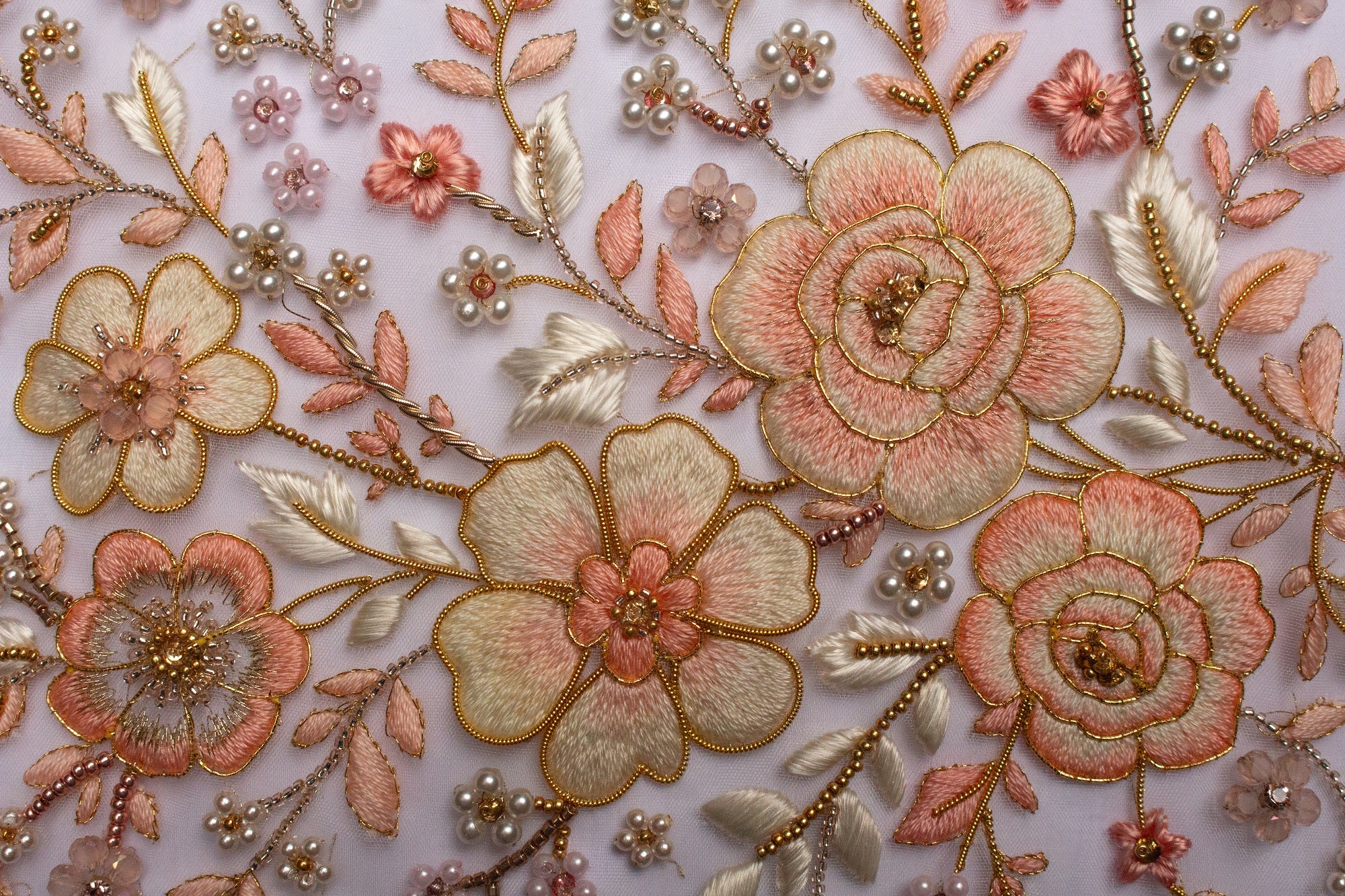 Hand and Lock School Hand Embroidery Course - Haute Couture Floral Embellishment 2