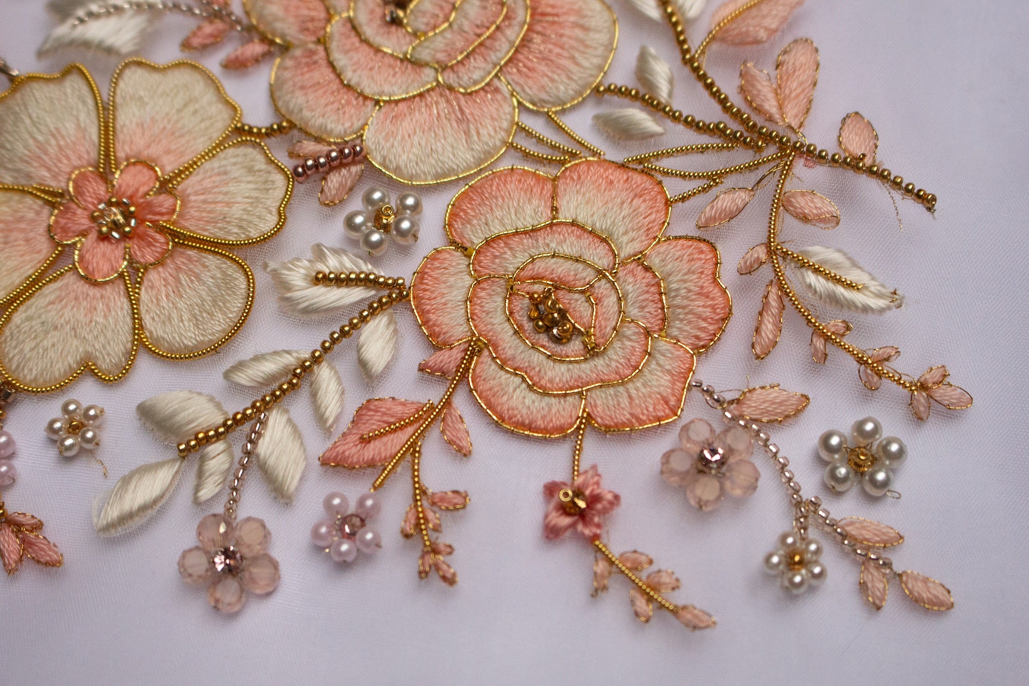 Hand and Lock School Hand Embroidery Course - Haute Couture Floral Embellishment 