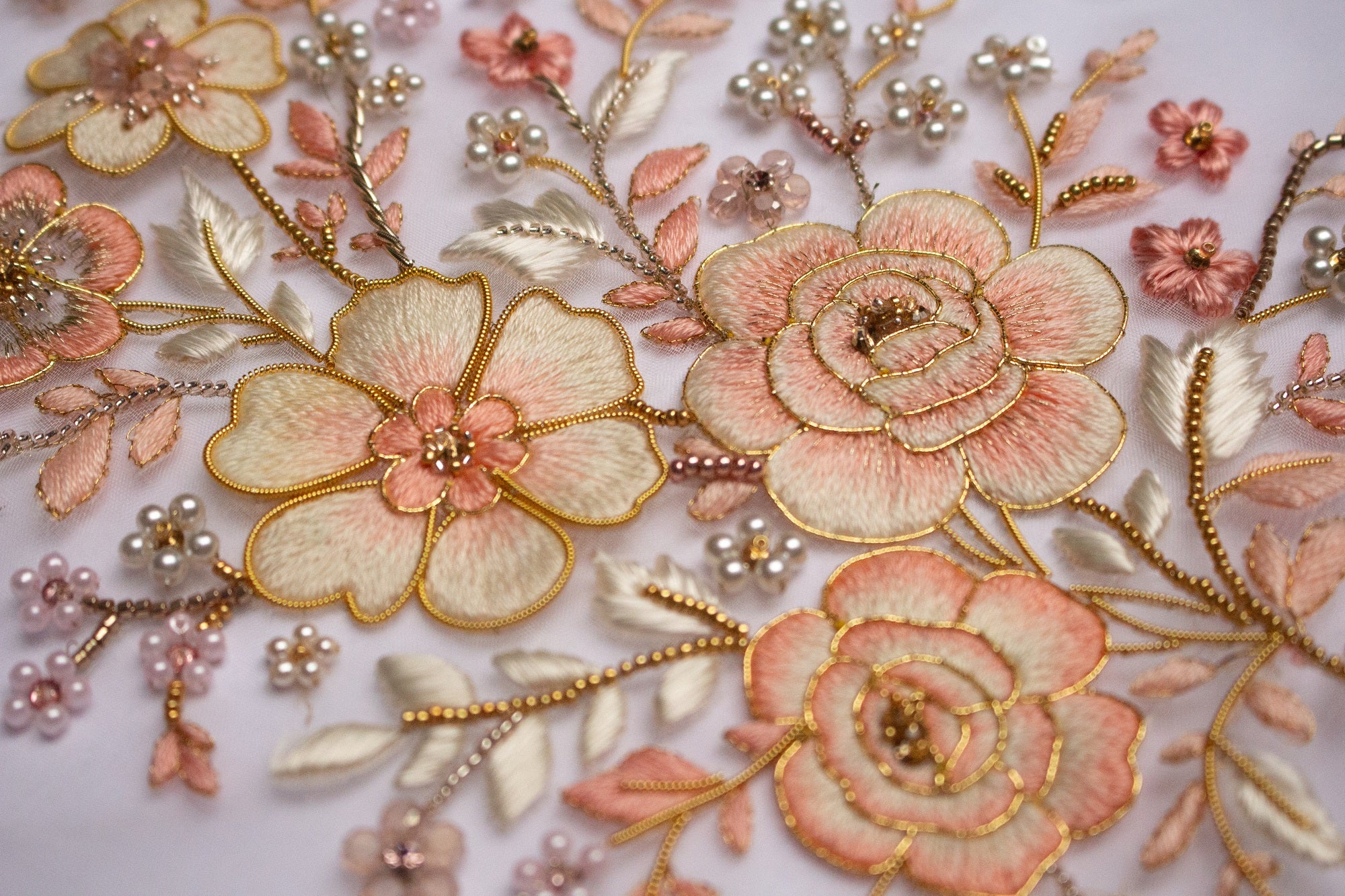 Hand and Lock School Hand Embroidery Course - Haute Couture Floral Embellishment 