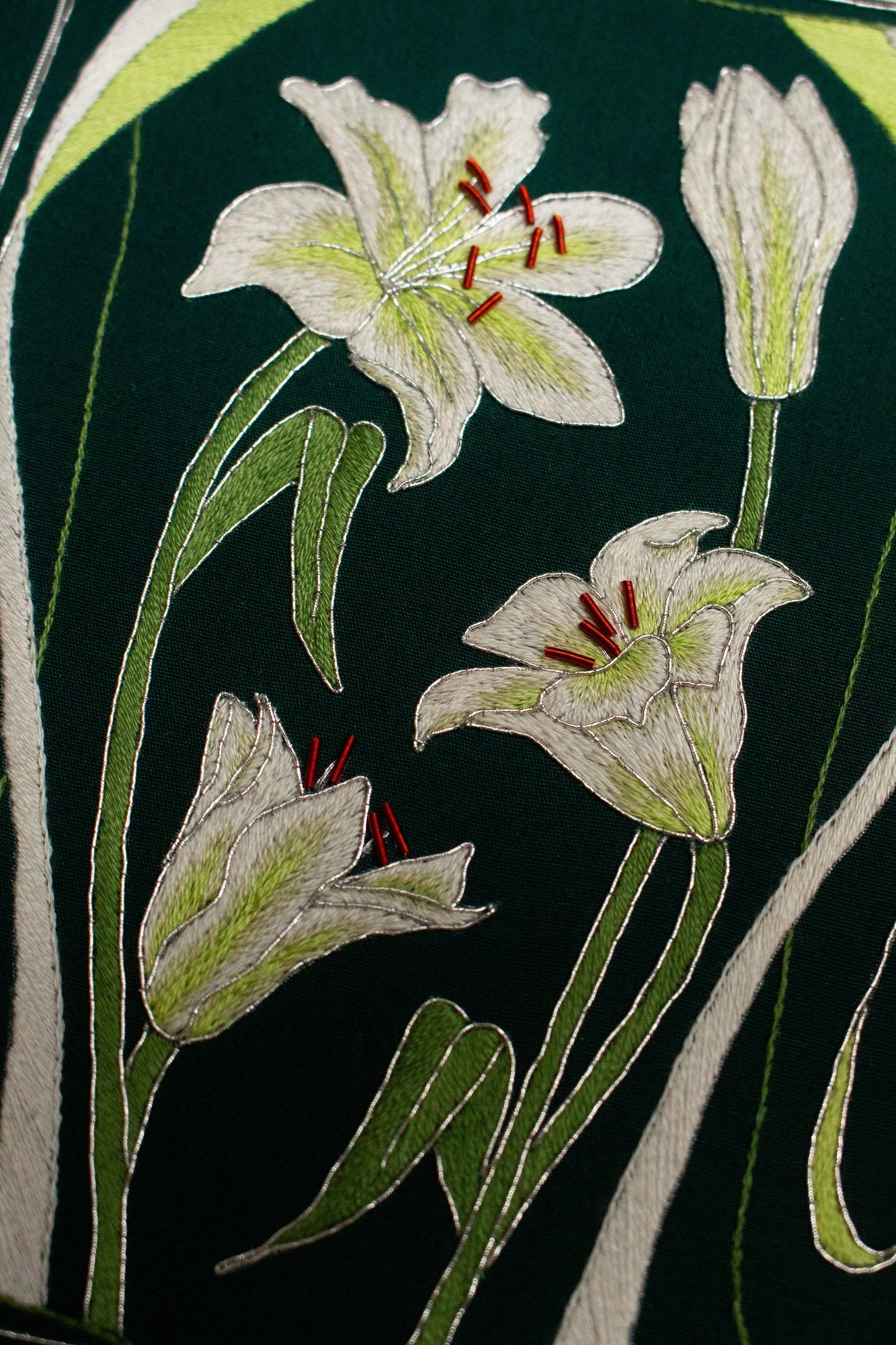 Hand and Lock School Hand Embroidery Course - Silk Shading Lilies 