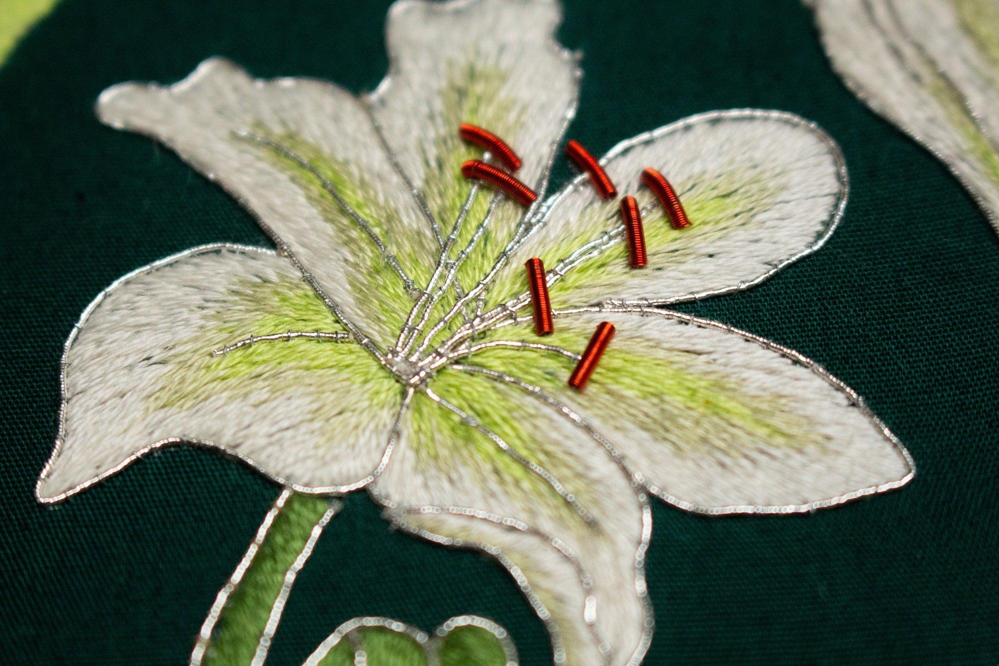 Hand and Lock School Hand Embroidery Course - Silk Shading Lilies 