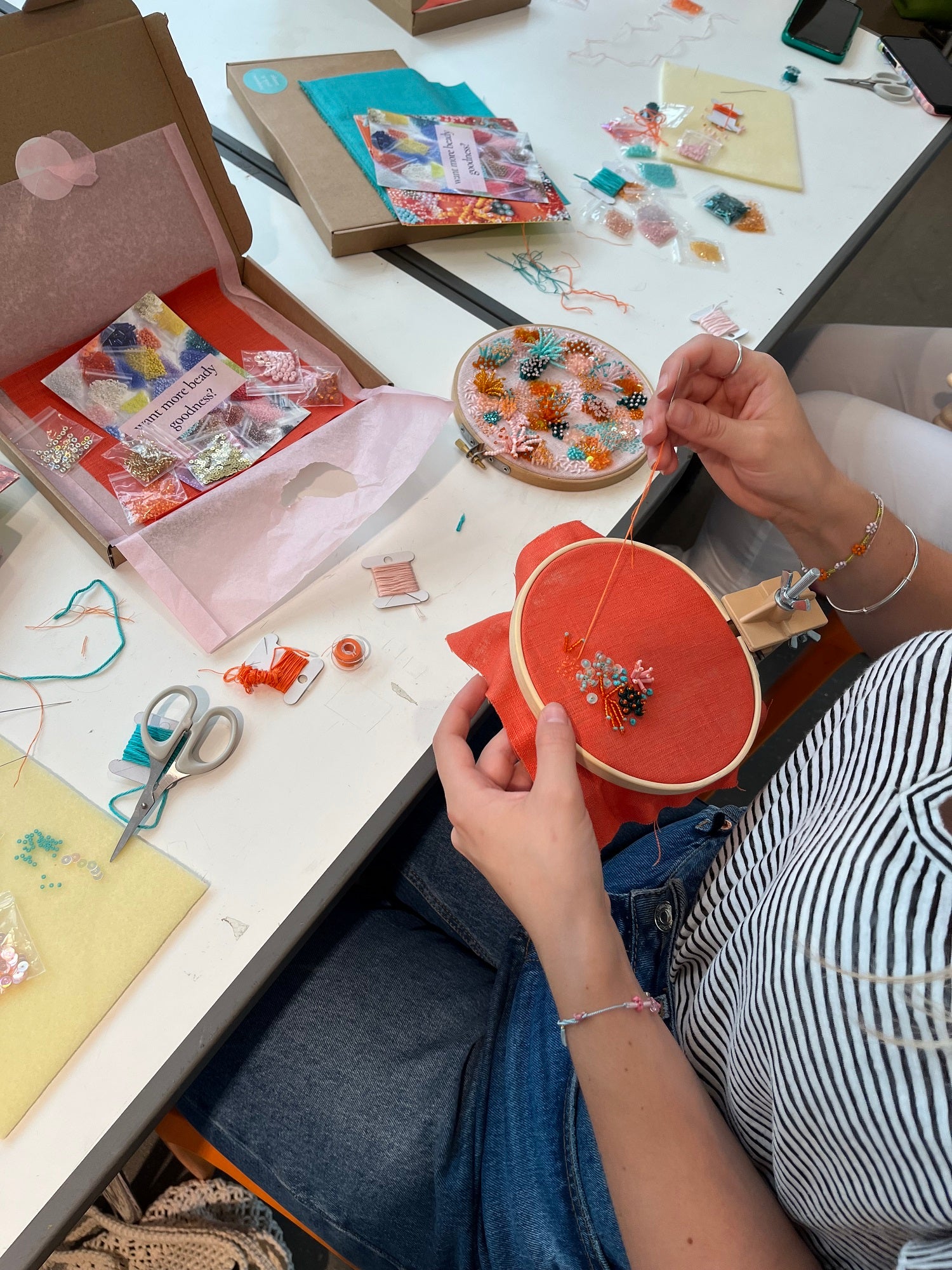 Imogen Melissa Guest Tutor hand embroidery course '3D Beaded Coral Reefs'