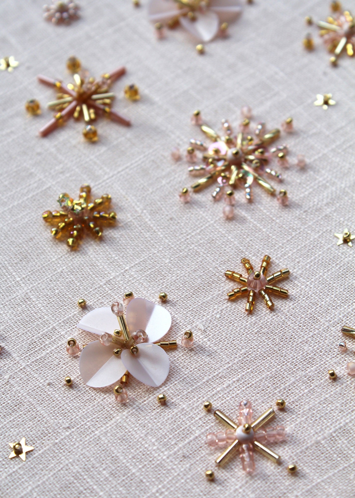 Imogen Melissa Guest Tutor hand embroidery course 'Beaded and Embellished Motifs'