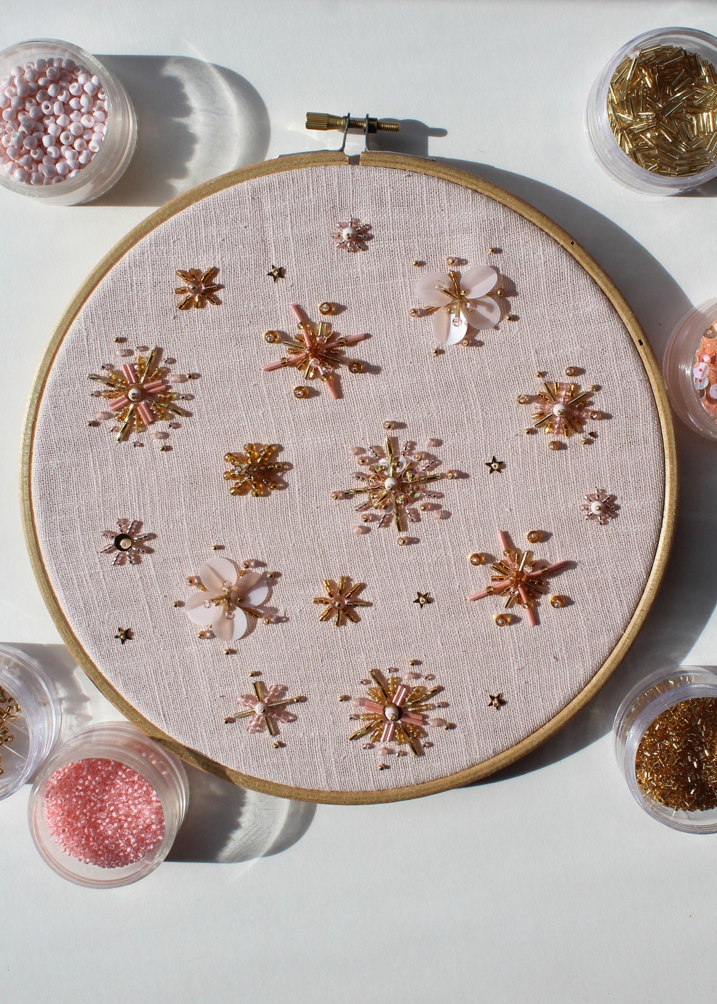 Imogen Melissa Guest Tutor hand embroidery course 'Beaded and Embellished Motifs'