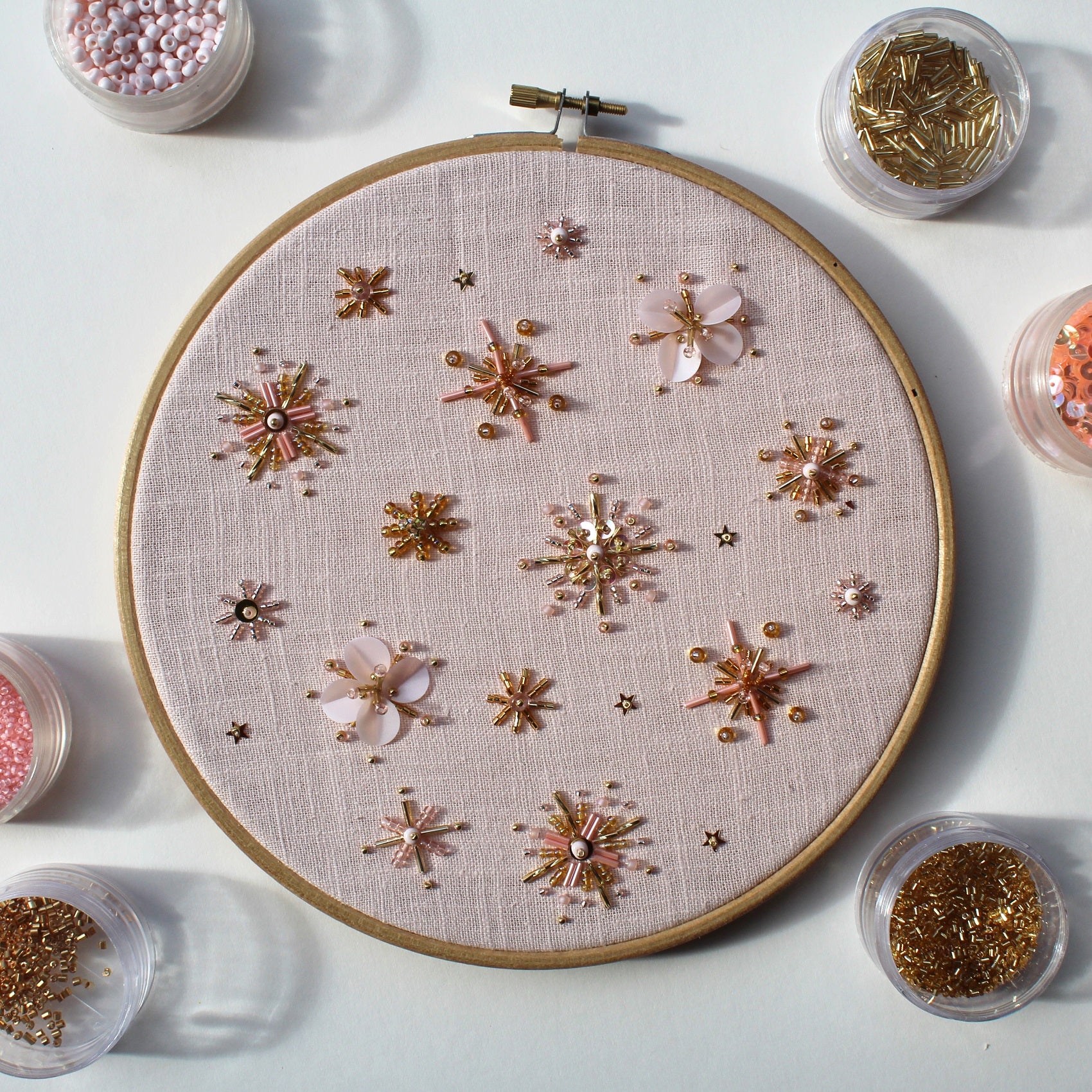 Imogen Melissa Guest Tutor hand embroidery course 'Beaded and Embellished Motifs'