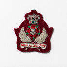 Intelligence Corps Beret Badge - Maroon/ Queens Crown