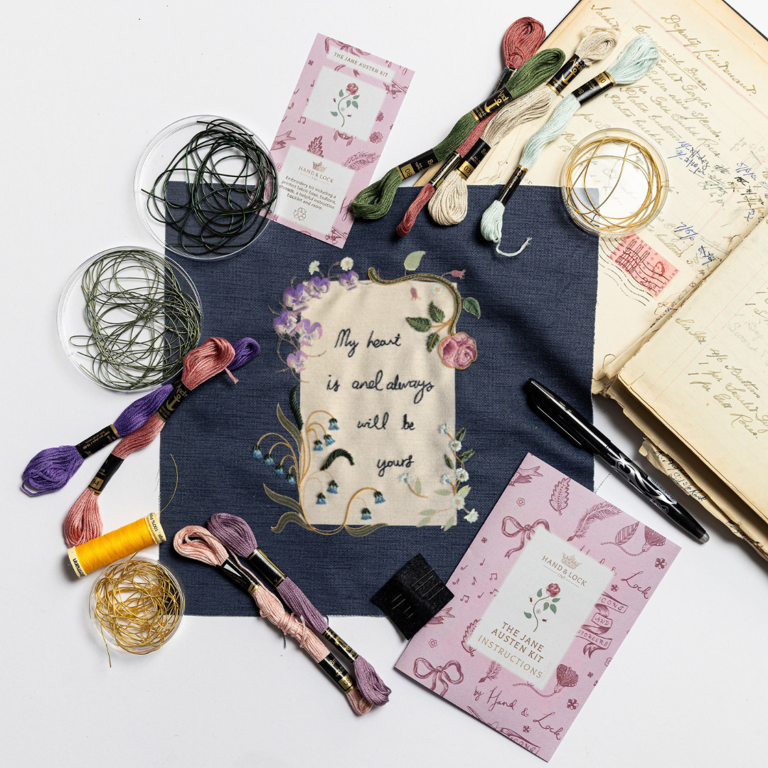 Jane Austen Embroidery Kit - Kit Contents