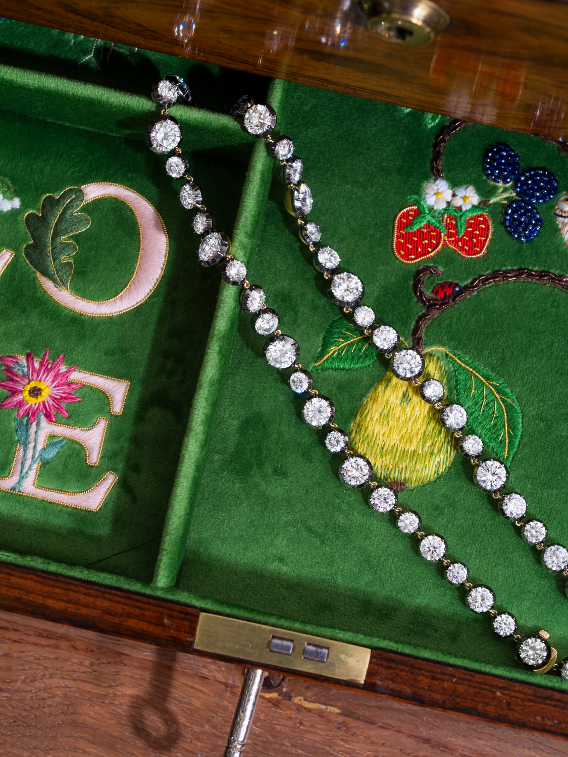 Jessica McCormack Jewellery Boxes Bespoke Hand Embroidery