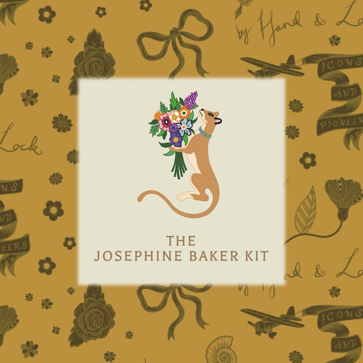 Josephine Baker Embroidery Kit Holding Image