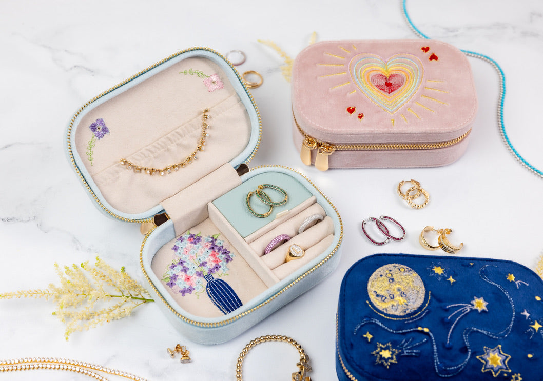 L'Heritage Jewellery Boxes - Bespoke Machine Embroidery Project