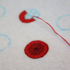 Lemon Pepper Studio Guest Tutor Hand Embroidery Course 'Fly Agaric Earrings'