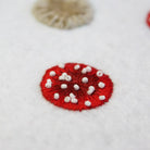 Lemon Pepper Studio Guest Tutor Hand Embroidery Course 'Fly Agaric Earrings'