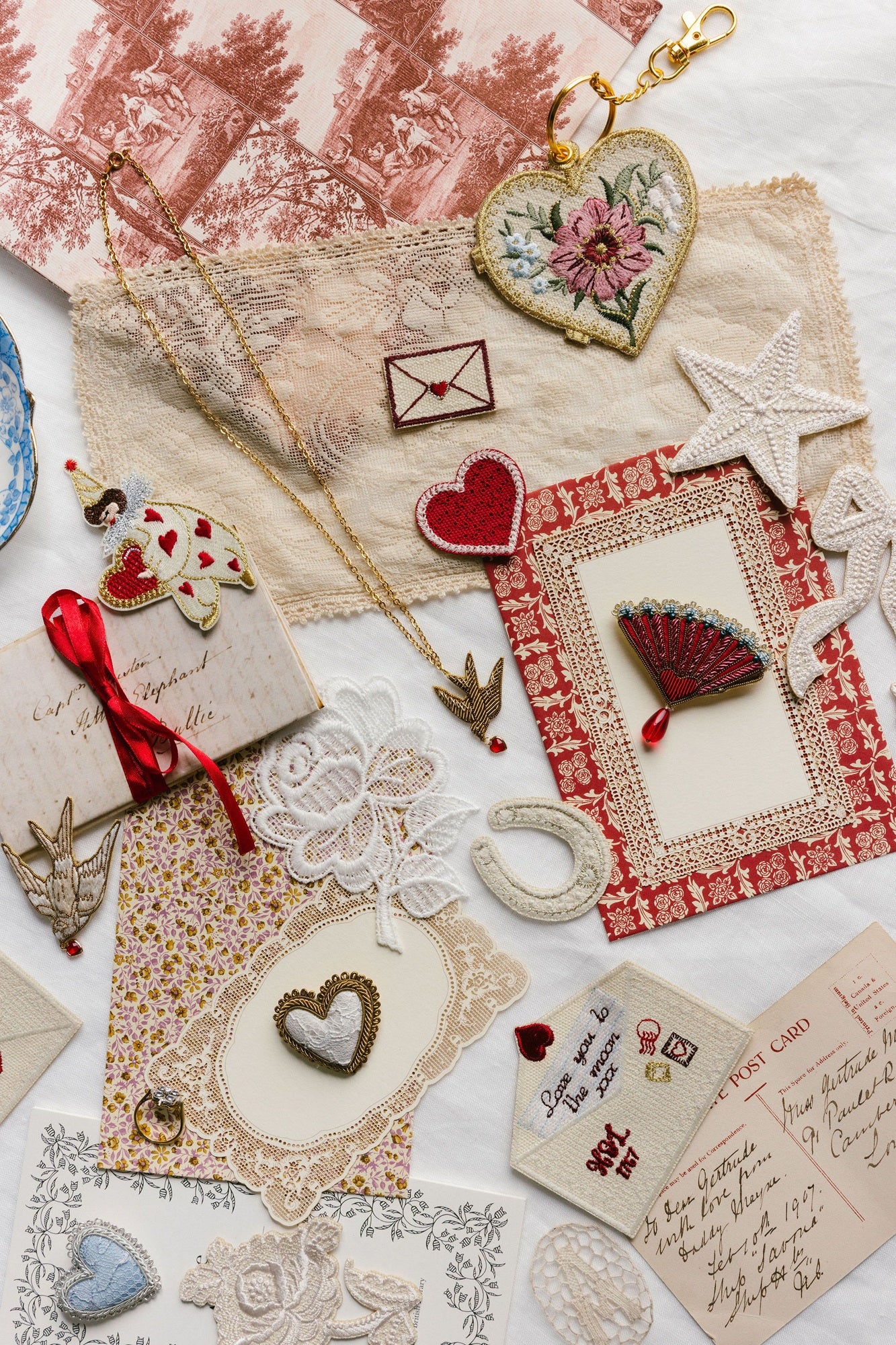 Love Letters - Valentines Collection 2026 Embroidered Accessories