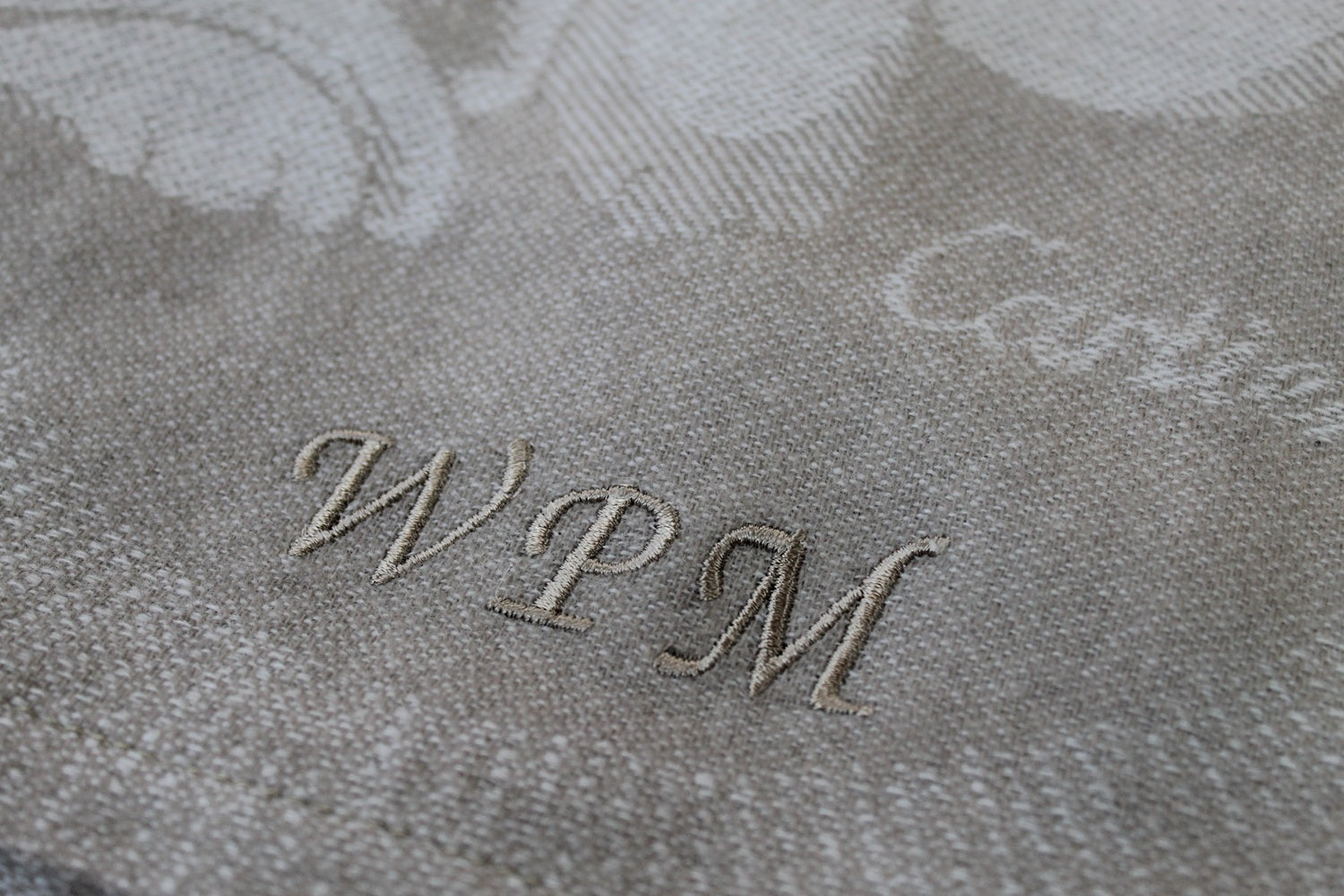 Machine Monogrammed Embroidered Scarf 