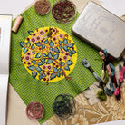 May Morris Embroidery Kit - Work in progress sample
