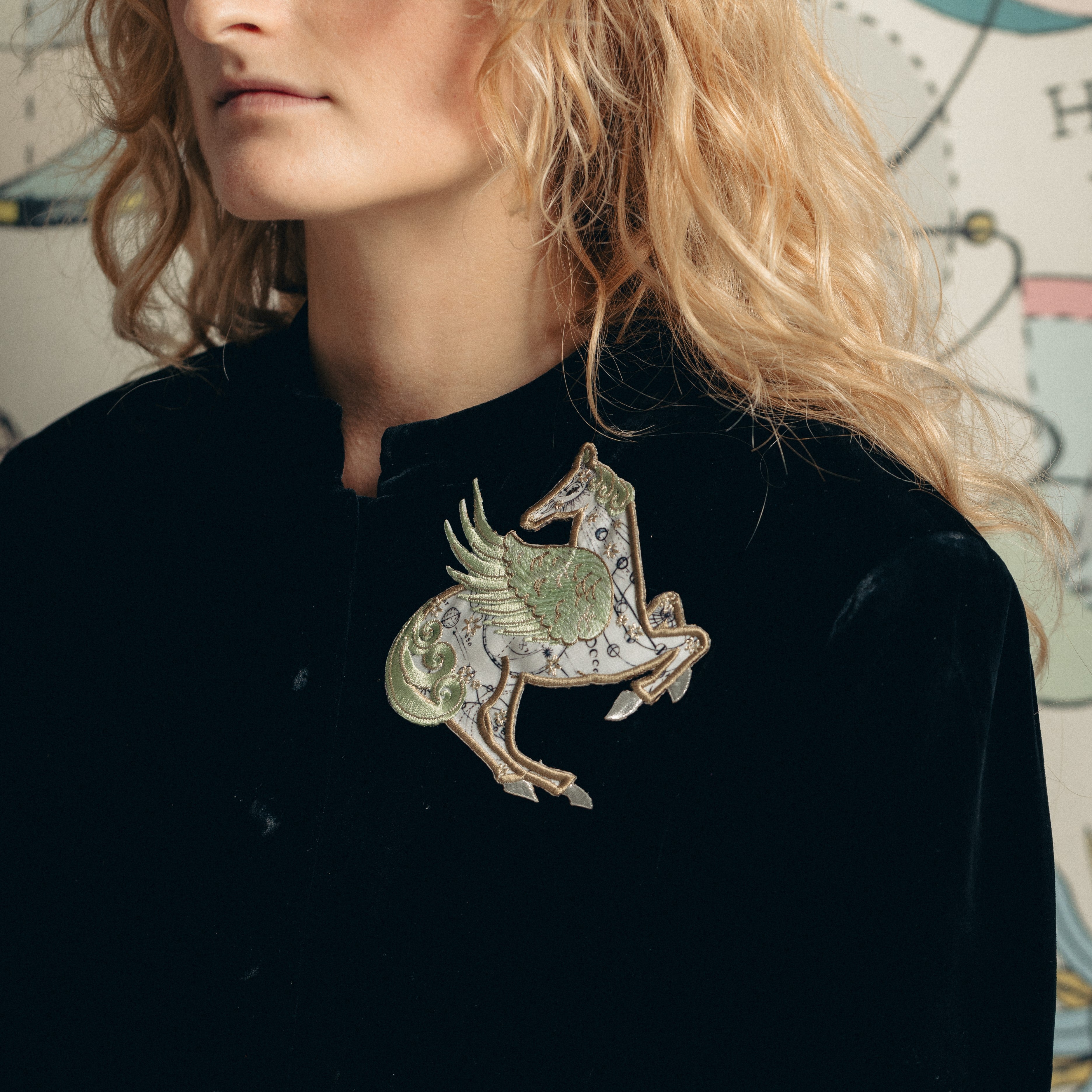 Mystical Pegasus Machine Embroidered Patch 