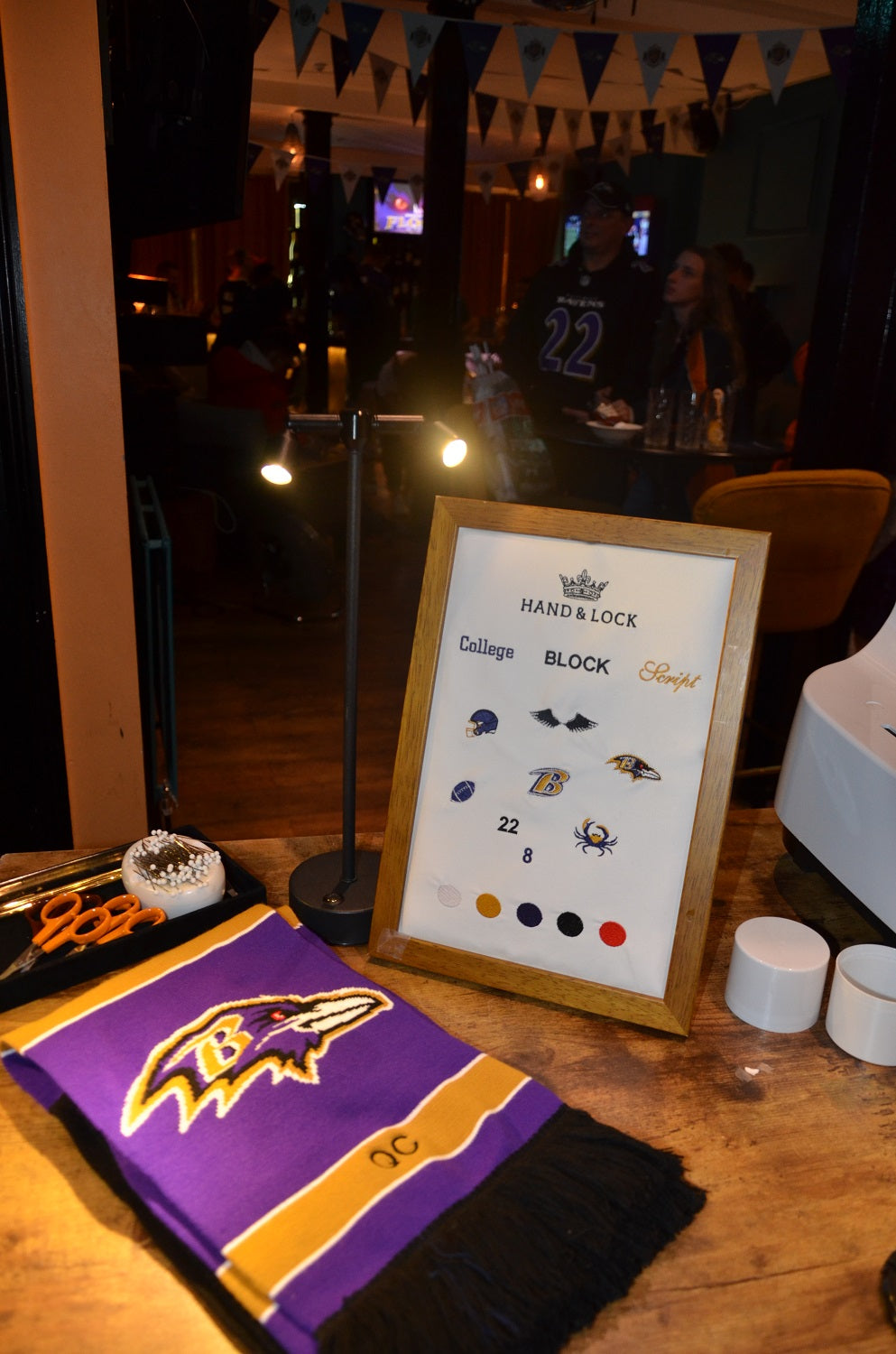 NFL Baltimore Ravens Bespoke Machine Embroidery Event