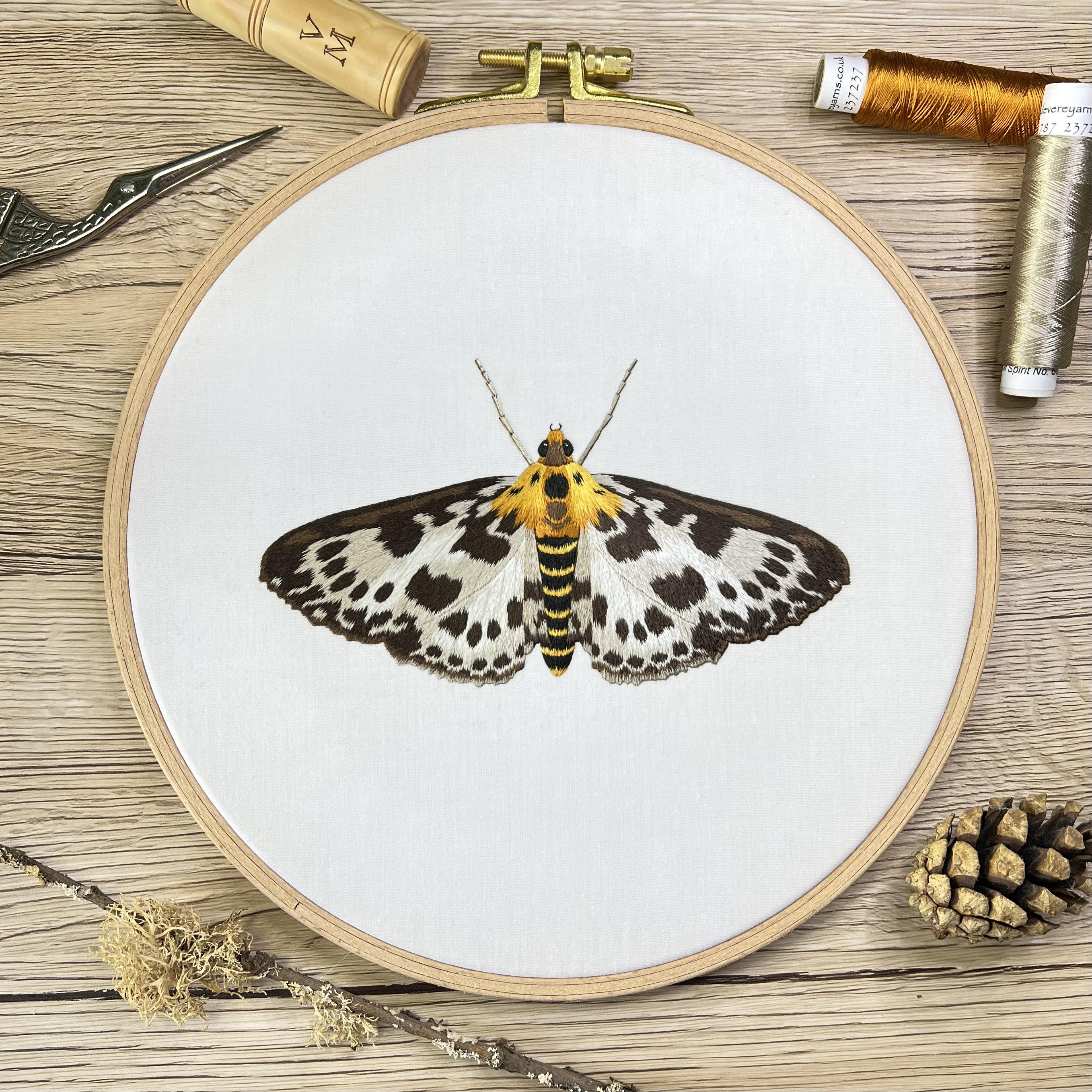 Needlepainting Moth Embroidery Course with Victoria Matthewson