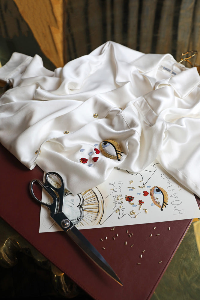 Olivia Von Halle X Jessica McCormack Bespoke Hand Embroidery