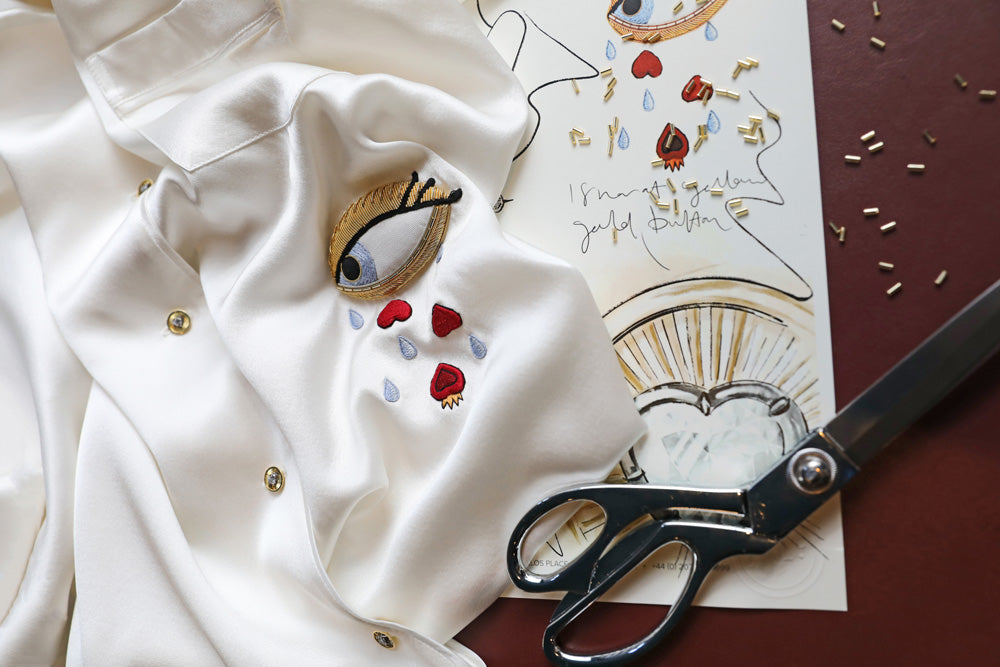 Olivia Von Halle X Jessica McCormack Bespoke Hand Embroidery
