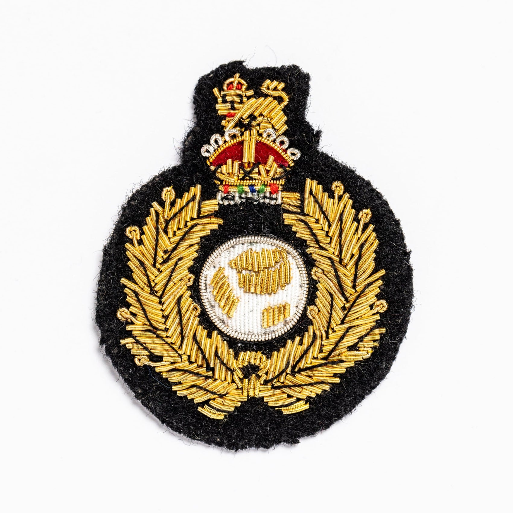 ROYAL MARINES BERET BADGE ON BLACK KING CROWN