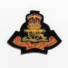 Royal Artillery Gun Beret Badge - Black/ Kings Crown