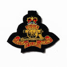 Royal Artillery Gun Beret Badge - Black/ Queens Crown