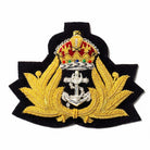 Royal Navy Officers Cap Badge - Black / Kings Crown