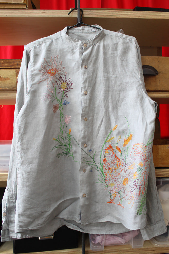 Ryan Fanellie Machine Embroidered Bespoke Wedding Shirt