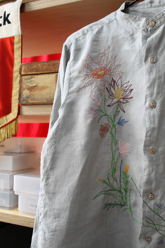 Ryan Fanellie Machine Embroidered Bespoke Wedding Shirt