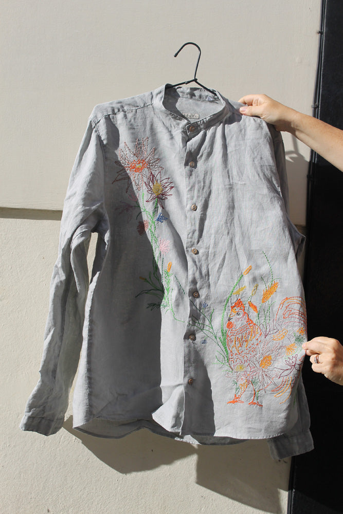 Ryan Fanellie Machine Embroidered Bespoke Wedding Shirt