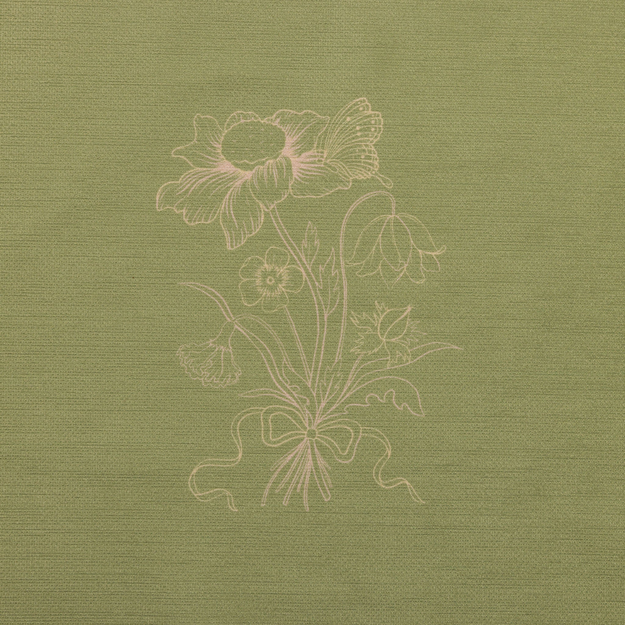 The Wild Bouquet Kit - Printed floral design on green background