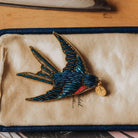 Sailors Swallow Hand Embroidered Brooch 