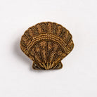 Scallop Shell Hand Embroidered Brooch 