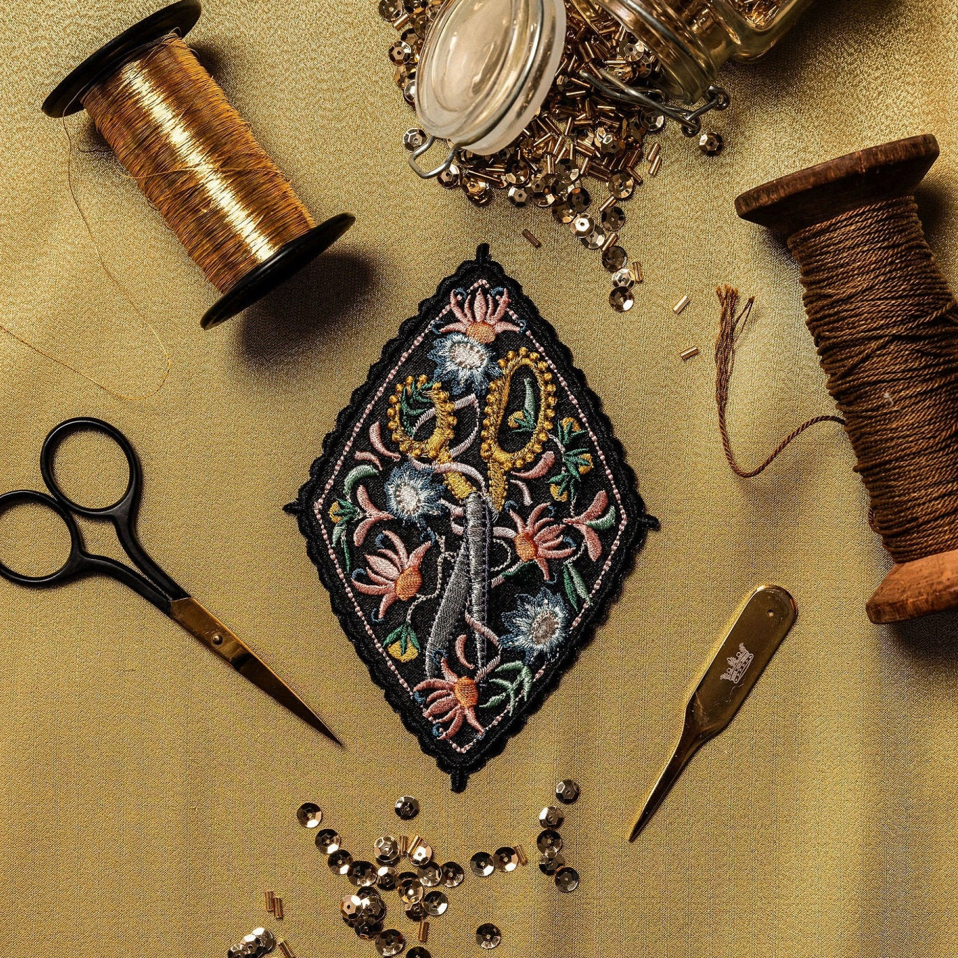Scissors World Embroidery Day Patch 2025