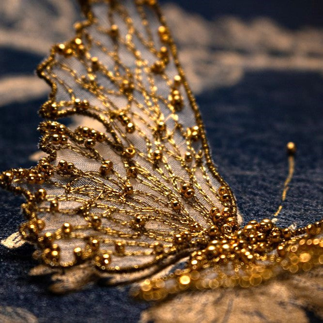 Sculptural Gold Tambour: Beaded Butterfly Embroidery Course