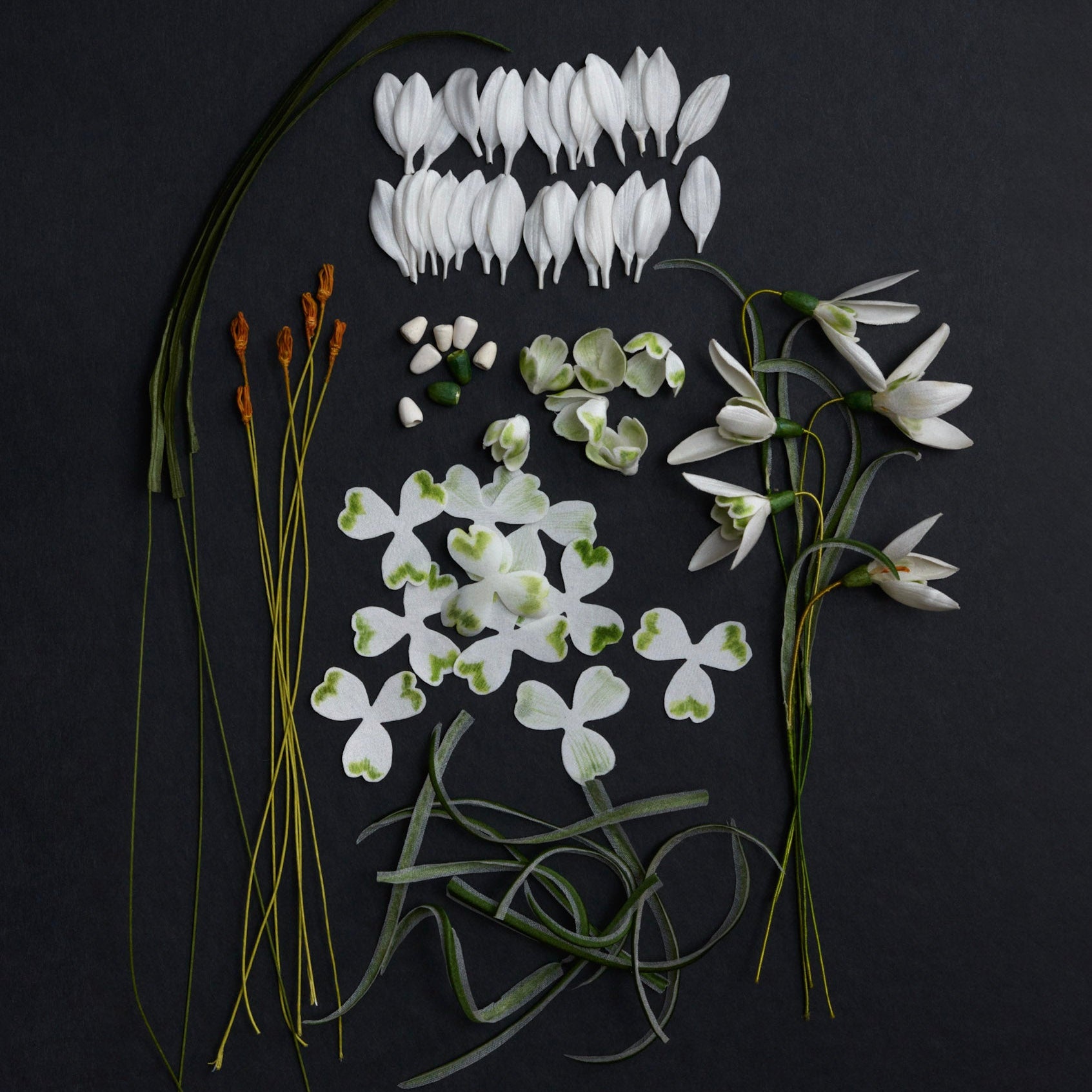 Silk Flowers Course with Anne Tomlin Snowdrop