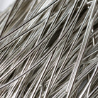 Silver Smooth Goldwork Embroidery Bullion Close Up