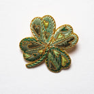 Studio Coverdale Collaboration - Lovers Clover Embroidered Goldwork Brooch