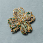 Studio Coverdale Collaboration - Lovers Clover Embroidered Goldwork Brooch