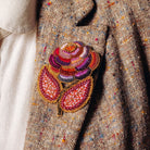 Studio Coverdale Collaboration - Thorny Weaver Embroidered Goldwork Brooch