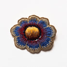 Studio Coverdale Collaboration - Ziggy Flower Embroidered Goldwork Brooch