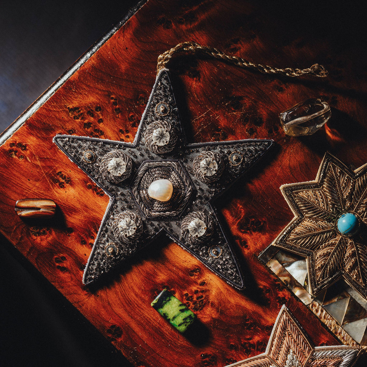 Supernova Star Hand Embroidered Hanging Decoration 