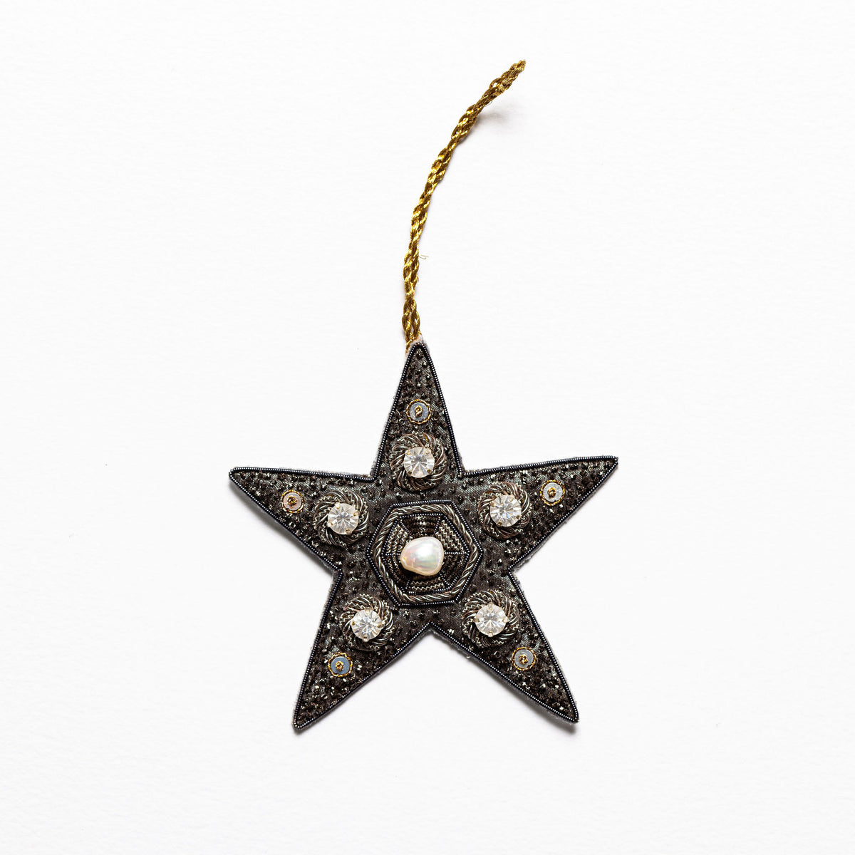 Supernova Star Hand Embroidered Hanging Decoration 