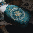 The Celestial Compass Box - Embroidered Jewellery Box 