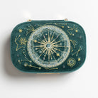 The Celestial Compass Box - Embroidered Jewellery Box 