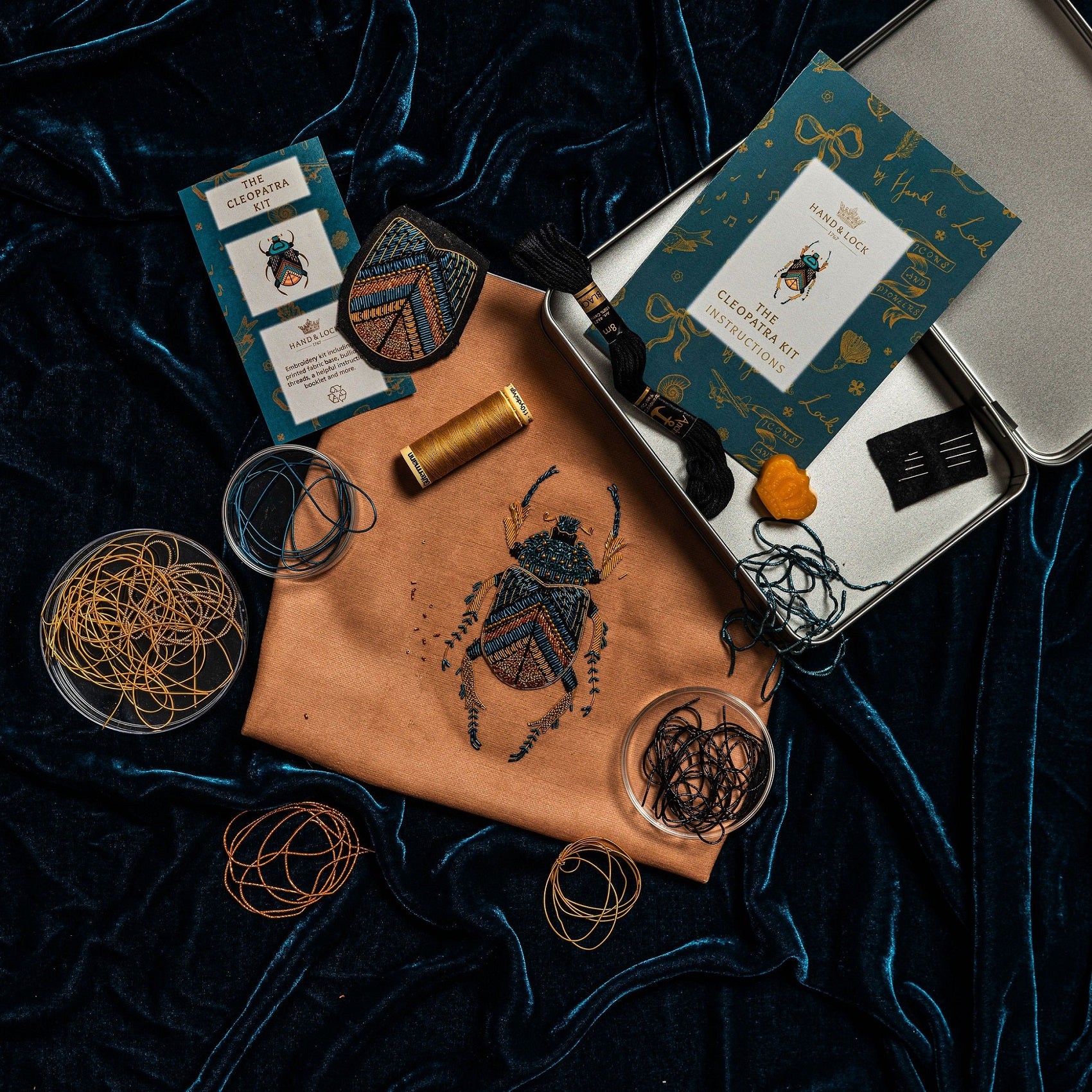 The Cleopatra Goldwork Embroidery Kit