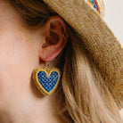 The Cross Stitch Heart Earrings (8707180822787)